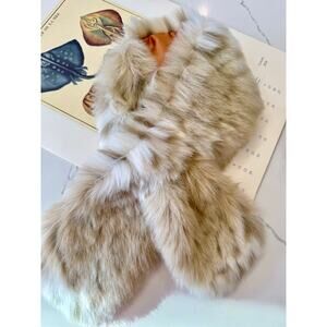 Vintage Talbots Faux Fur Pull-Through Scarf Collar